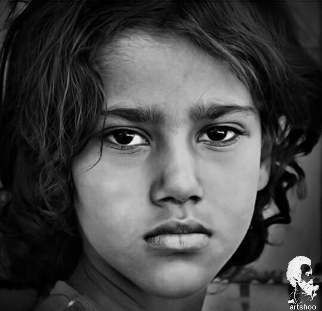 مدل کودک سیاه قلم